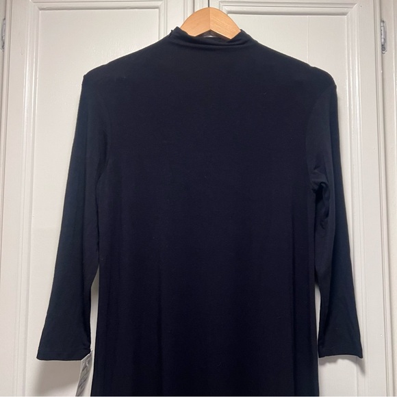 NWT Vintage Ralph Lauren Black Label Mock Neck Midi Dress Minimalist Size Medium - Picture 6 of 7